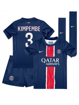 Paris Saint-Germain Presnel Kimpembe #3 Replika Hemmakläder Barn 2024-25 Kortärmad (+ byxor)